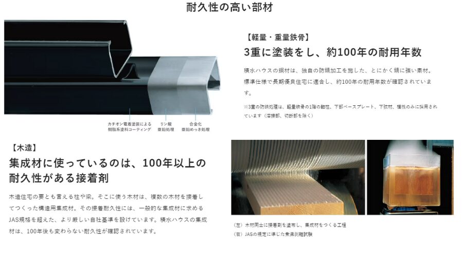 積水ハウスで使う高品質な材料