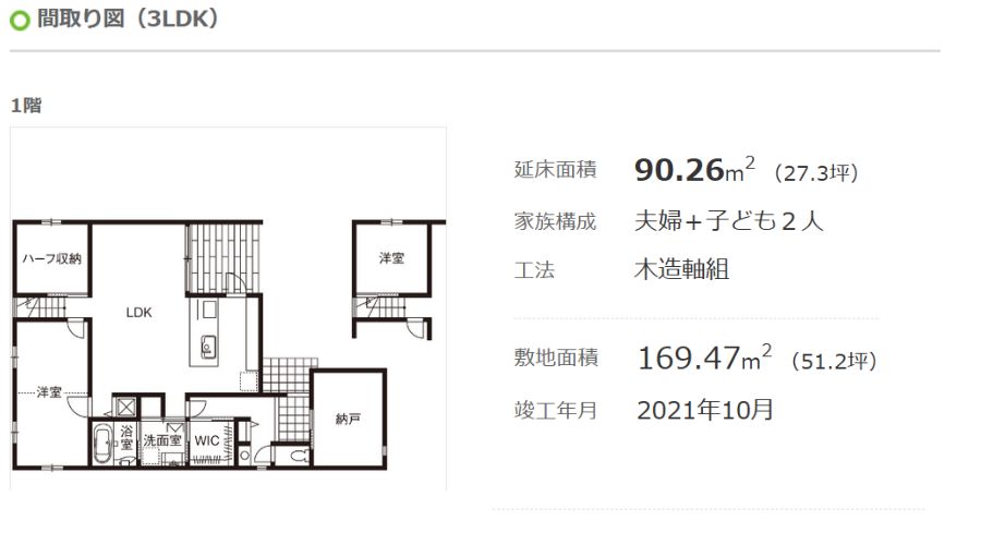 アイ工務店平屋の間取り