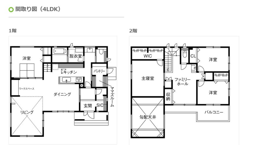 桧家住宅の家間取り